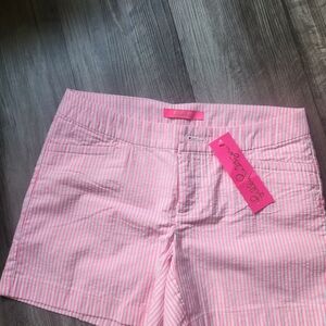 Lilly Pulitzer Pink Seersucker Shorts